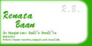 renata baan business card